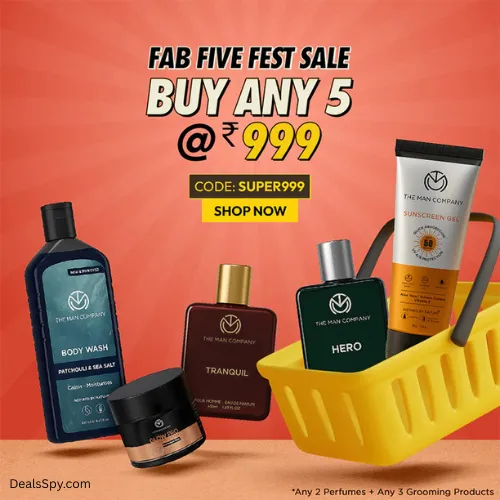 Image of The Man Company Offer: Buy Any 5 Products @ ₹999 Only