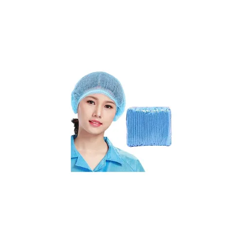 Image of THEMISTO - built with passion Disposable Bouffant Caps 100 Pieces, (Blue)