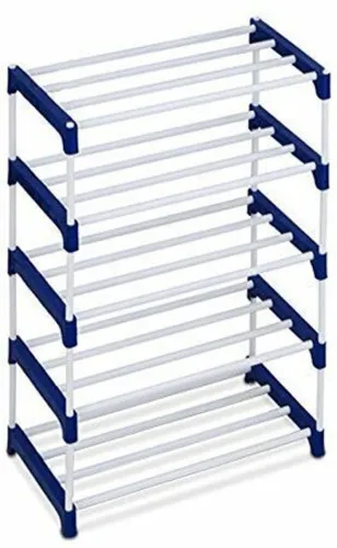 Image of TheNextStore 5 layer pvc pipe Storage Saving Rack Shoe Stand
