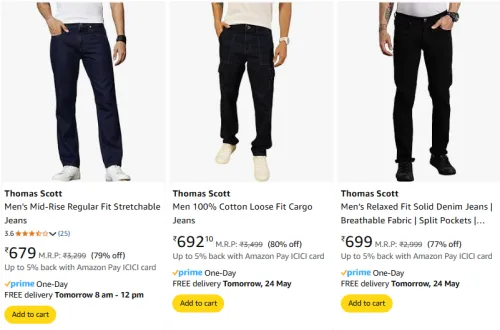 Image of Thomas Scott Men's Jeans at minimum 76% Discount