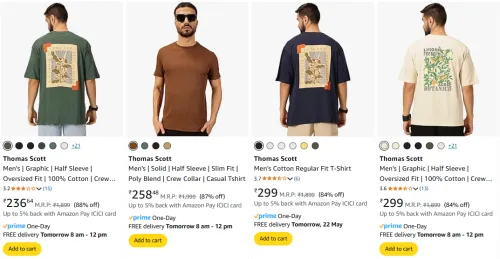 Image of Thomas Scott Men's Shirt at minimum 80% Discount