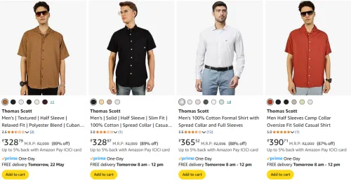 Image of Thomas Scott Men's Shirt at minimum 82% Discount
