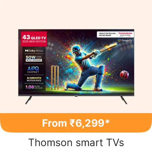 Image of Thomson Smart TV starting at ₹6299 on Flipkart GOAT Sale