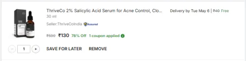 Image of ThriveCo 2% Salicylic Acid Serum 30ml