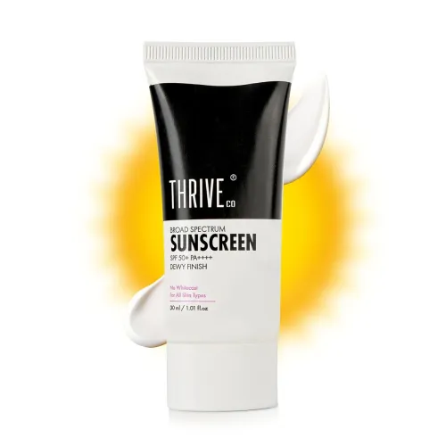 Image of ThriveCo Water-based Sunscreen SPF 50 (30ml, Sweat-Resistant, Non-Sticky)