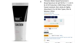 ThriveCo Water-based Sunscreen SPF 50 (30ml, Sweat-Resistant, Non-Sticky)