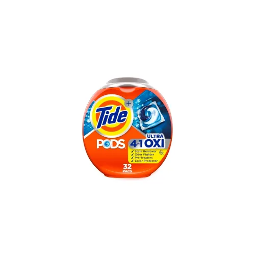 Image of Tide Pods Ultra Oxi Liquid Laundry Detergent Pacs, 32Count