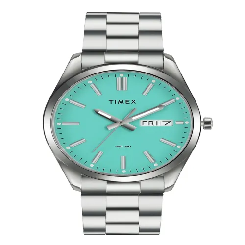 Image of Timex Men Brass Dial & Stainless Steel Bracelet Style Straps Analogue Watch