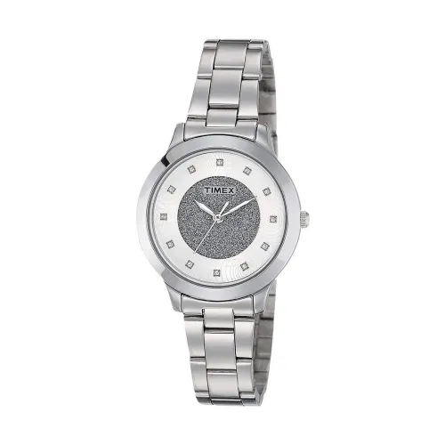 Image of Timex Women Stainless Steel Analog Silver Dial Watch-Tw000T611