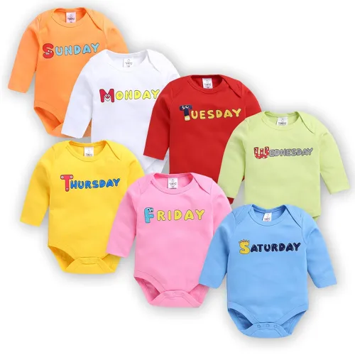 Image of TINYO Boys Regular Fit Letter Print Bodysuit