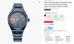 Titan Blue Dial Stainless Steel Watch