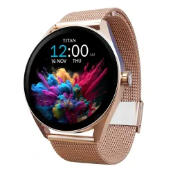 Titan Crest Premium Smartwatch (Gold Mesh Strap)