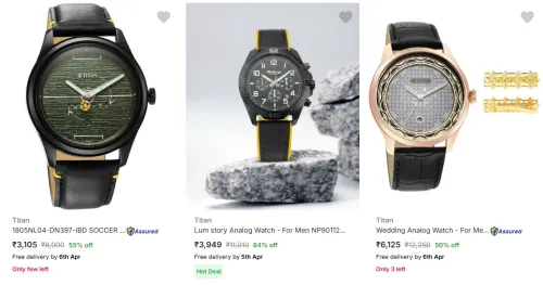 Image of Titan Wrist Watches for Men Minimum 50% Discount