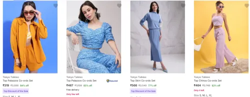 Image of Tokyo Talkies Co-ords Set Minimum 85% Discount