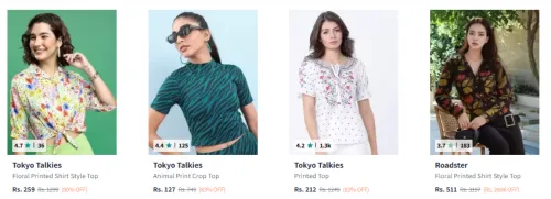 Image of Tokyo Talkies Floral Printed Top Starting At @₹259