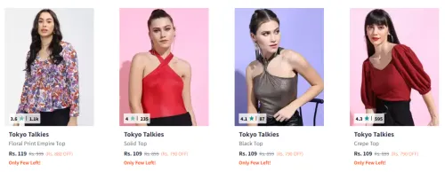 Image of Tokyo Talkies Floral Top Starting At @₹119