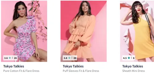 Image of Tokyo Talkies Women Dress Minimum 85% Discount