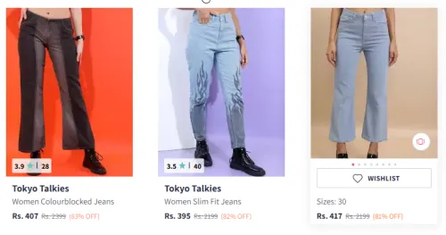 Image of Tokyo Talkies Women's Jeans Minimum 80% Discount