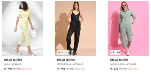 Image of Tokyo Talkies Women's Jumpsuit Minimum 80% Discount