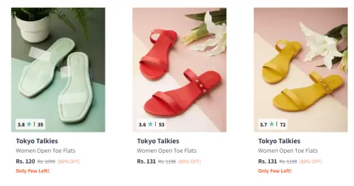 Image of Tokyo Talkies Women Toe Flat Minimum 85% Discount