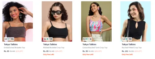 Image of Tokyo Talkies Women tops Starting @ ₹85