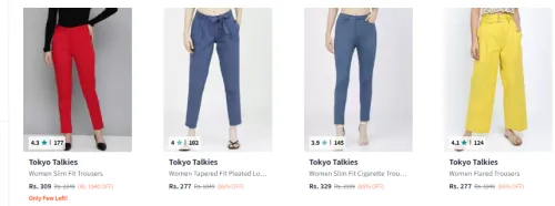 Image of Tokyo Talkies Women Trouser Starting @ ₹277