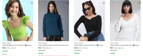 Image of Tokyo Talkies Women's Casual Top Starting @ ₹140