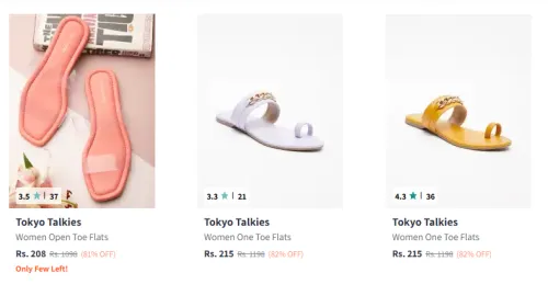 Image of Tokyo Talkies Women's Flat at Minimum 80% Discount