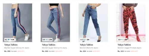 Image of Tokyo Talkies Women's Jeans at minimum 82% Discount