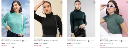 Image of Tokyo talkies women's Sweater Minimum 80% Discount