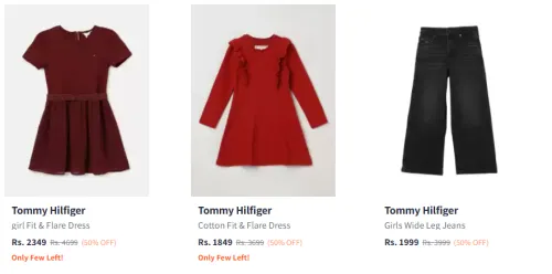 Image of Tommy Hilfiger Girls Clothing Minimum 50% Discount