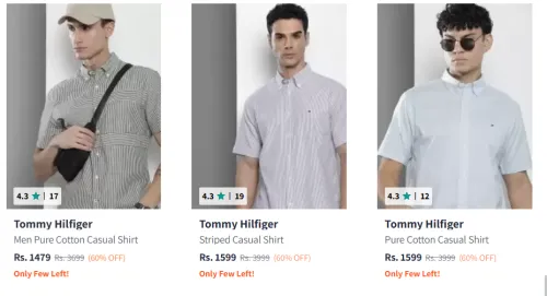 Image of Tommy Hilfiger men Fashion Shirt Minimum 60% Discount
