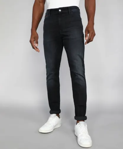 Image of TOMMY HILFIGER Men Skinny Mid Rise Dark Blue Jeans