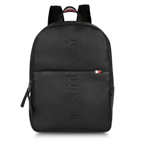 Image of Tommy Hilfiger Unisex Leather Laptop Backpack