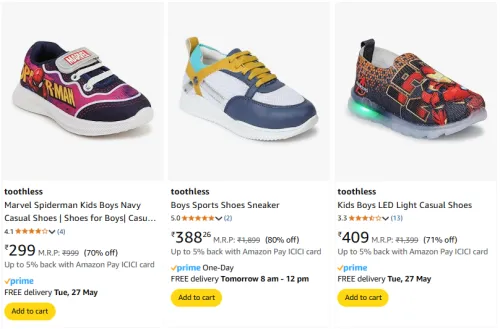 Image of Toothless Boys Sneaker at minimum 70% Discount