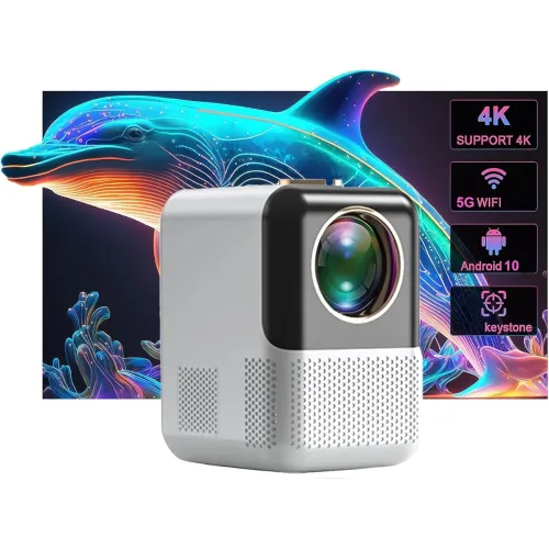 Image of TOPTRO ET31 720p Native Resolution Projector for Home 4K Support, 8500 Luemns, Android 10 WiFi BT 5.1 Inbuilt Netflix