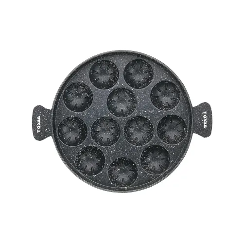 Image of Tosaa Non Stick Grill Appam 12 Cavity Designer Gas Compatible, Color May Vary.