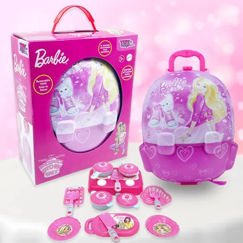 Image of ToyMagic Backpack Kitchen Set Barbie