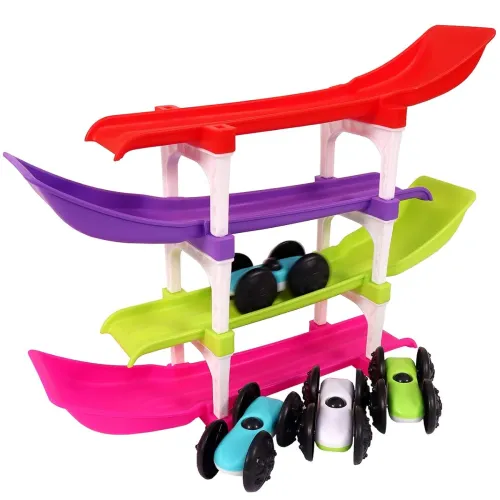 Image of Toyshine Racer Ramp Toy With 4 Cars