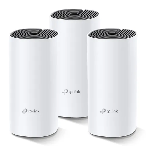 Image of TP-Link Deco M4 Whole Home Mesh Wi-Fi System AC1200, Router and Wi-Fi Booster, Pack of 3