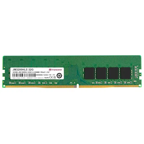 Image of Transcend 32GB DDR4 3200MHz Desktop Memory JM3200HLE - 32G