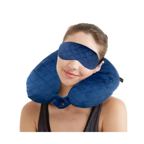 Image of Travel Neck Pillow and Eye Mask Set 