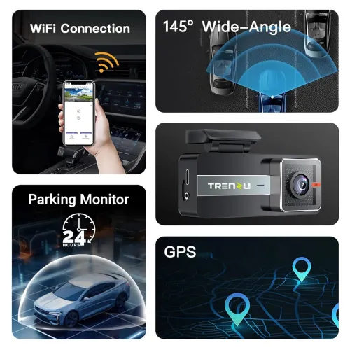 Image of Trenzu 2K Front Dash Camera for Cars with HD Recording | Ultra-Wide 170° View |