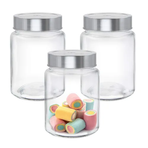 Image of Treo Glass By Milton Radius Storage Jar Set Of 3