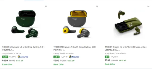 Image of Triggr Earbuds starting @ ₹1+698 supercoin