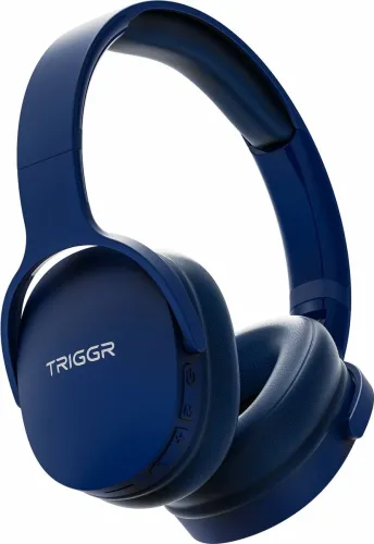 Image of TRIGGR Trinity 2 Bluetooth Headphones - ENC, 50H Battery, Fast Charge (Midnight Black)