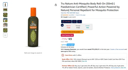 Image of Tru Nature Anti-Mosquito Body Roll-On (30ml)
