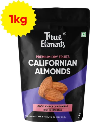 Image of True Elements California Almonds, Premium Dryfruits Badam Almonds (1 kg)