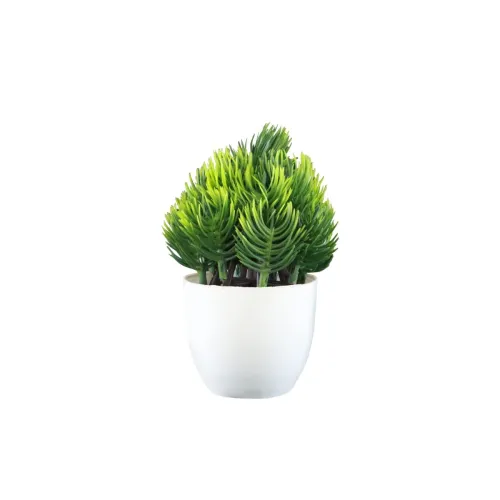 Image of TrustBasket Artificial Potted Green Grass Shrub (5 Inch)