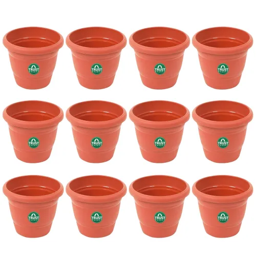 Image of TrustBasket Plastic Round Pot (6 Inches) - Set of 12